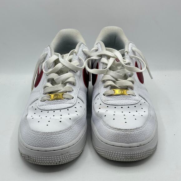 NIKE Air Force 1 \'07 Low Team Red Summit White Sz 9.5 main image 7